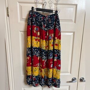 VTG 90’s Tiered Floral Button Front Boho Indie StoneBridge Maxi Skirt